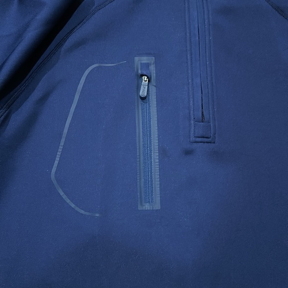 BOBBY JONES X-H20 CRAWFORD LONG SLEEVE XL QUARTER ZIP IN NAVY WITH ZIPPER POCKET - Picture 2 of 11